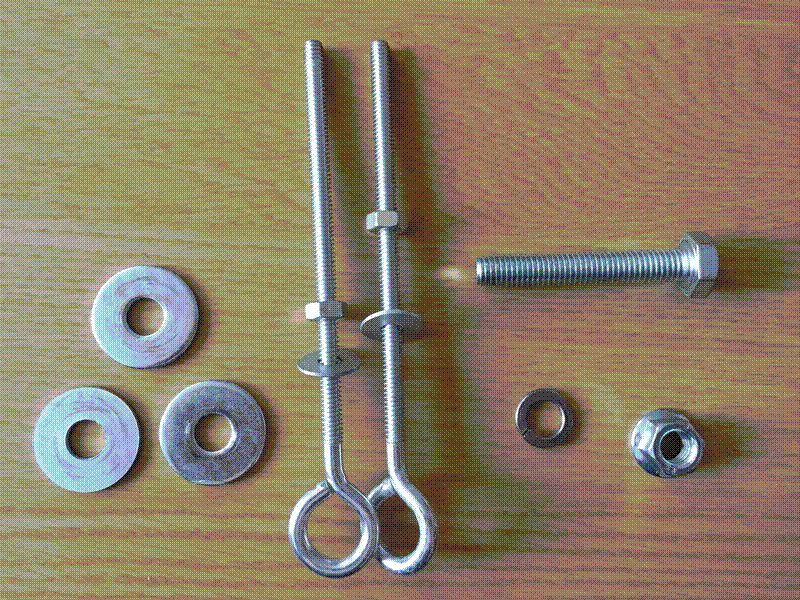Parts used to create the camera mount