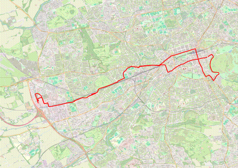 Map of the Patina bakery route.