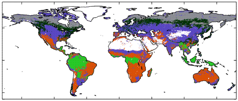 Map of land cover classes as defined by Ahlstom et al. (2015).