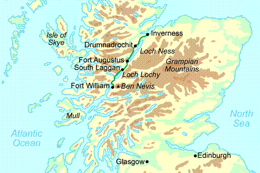 Map of Great Glen Way