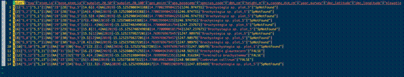 Unarranged CSV columns in vim