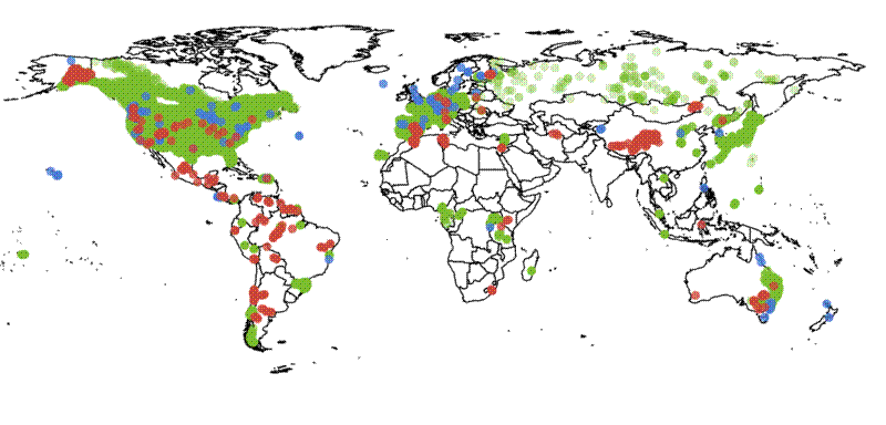 Original map of BEFR studies